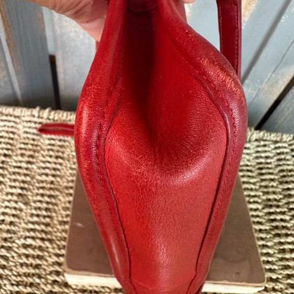 Coach Vintage Basic Bag Zip Clutch Crossbody Red - Picture 15 of 16